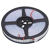 NEWSTYLE 16.4Ft 5M Double Row 3528 Cool White LED Strip 240Leds/M Light Tube 1200 LEDs Flexible Strip Light IP67 Waterproof 12V