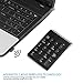 Wireless Numeric Keypad, Wirezoll 2.4G Number Pad, 18 Keys Wireless Silent Numeric Keypad with Mini USB Receiver, for Laptop, PC, Desktop, Notebook and More - Black