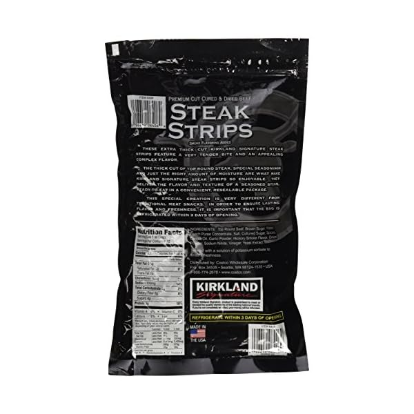 Kirkland Signature Premium Beef Steak Strips Jerky 12 Oz (2PAK