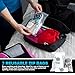bago 7 Pcs Packing Cubes for Travel - 4 Travel Packing Cubes for Suitcases with 3 ZipLock Bags - Luggage Organizer Bags to Get Maximum Storage, Save Time & Effort to Pack (Green Red PurpleYellow)