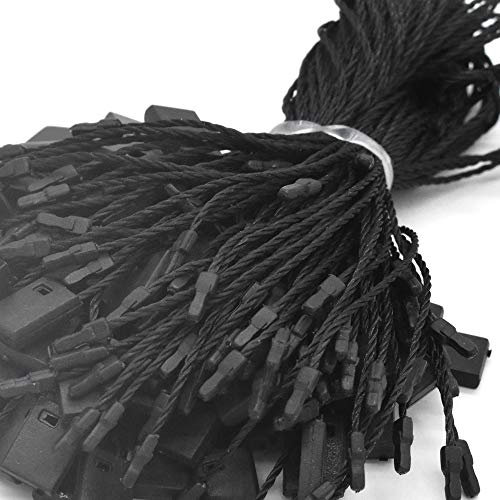 1000 PCS Black String Hang Tag Fasteners CSCC Black Nylon Tag String