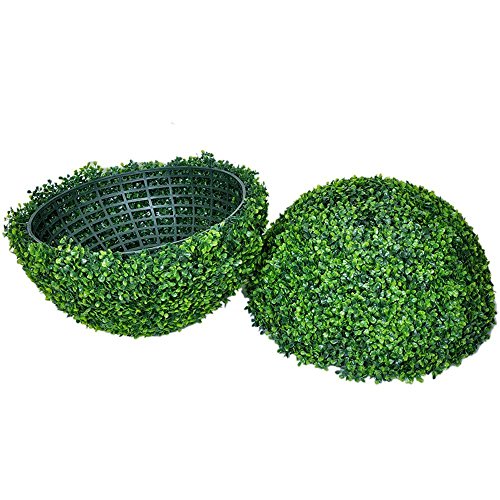 e-Joy 19" inch Artificial Boxwood Topiary Ball,Decorative Artificial Milan Boxwood Ball, Suitable for Both Outdoor or Indoor, garden, Home Décor, Weddings and other Special Events(1 piece)