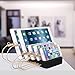 USB Charging Station,Puloa 5-Port Detachable Universal USB Charging Station Dock Stand with Innovative Removable Baffles Organizer for Smart Phones & Tablets,Black