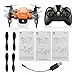 Foldable Mini Drone, H815 Remote Control Quadcopter RC Drone with LED Night Light 6-Axis Gyro Helicopter, One Key Return Flying UFO RTF (Orange)