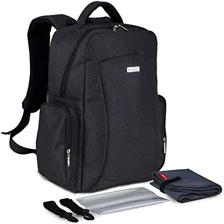 HomeLax Baby Diaper Bag Backpack – Smart Travel Organizer with Large Capacity (Black)