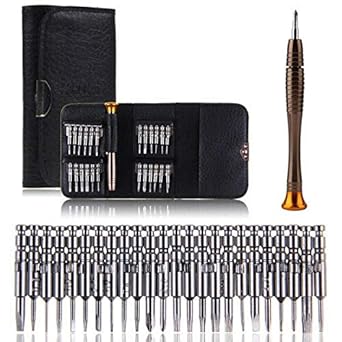 Fedus Multi-Function 24 in 1 Precision Screwdriver Set Repair Tool Kit Set Torque Screwdriver for Mobile Phone, for Mobile Phone, Watch, PC, Laptop, Digital Camera With Handy Leather Case Random Color