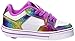 Heelys Kid's Motion Plus Skate Shoe Fashion Sneaker - White/Rainbow/Hot Pink - Girls - 13