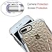 KERZZIL Compatible with iPhone 8 Plus/7 Plus Case, Hybrid Clear TPU Diamond Pattern Case Cover with Drop Protection Designed(White)