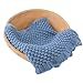 Zeroest Baby Photography Props Basket Braid Wool Wrap Newborn Photo Shoot Baskets Filler Posing Stuffer Background Blanket (Blue)
