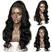 Luduna Brazilian Virgin Hair Body Wave Lace Front Wigs 130% Density Glueless Pre-Plucked Lace Front Wigs with Baby Hair 8a 100% Unprocessed Human Hair Wigs for Black Women (16'', Natural Color)