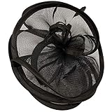 Feathers 3 Tier Layer 2 Tone Headband Fascinator Millinery Cocktail Hat Solid Black