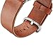 KAVAJ genuine leather watch band Barcelona compatible with Apple Watch Series 6 5 4 3 2 1, 42/44mm in cognac-brown. Genuine leather replacement watch strap with classic buckle