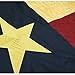 ANLEY [Vintage Style] Tea Stained Texas State Flag 3x5 Foot Nylon - Embroidered Stars and Sewn Stripes - 4 Rows of Lock Stitching - Antiqued Texan TX State Banner Flags with Brass Grommets 3 X 5 Ft