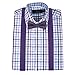 Vittorino Boys' Dress Shirt with Matching Bowtie and Suspenders Set, Purple, 10/12