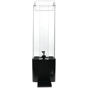 Cal-Mil 1112-3A-13 Square Clear Beverage Dispenser, 3 gal, Clear