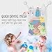 Bath Toy Organizer with Hooks - 13X18 Large Bath Toys Holder - Mesh Bath Toy Storage for Baby, Kids - Bath Organizer with Multi Pockets, Strong Suction Hooks, 3M Stickers - Mold Free, Quick Dry