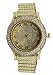 Men's Totally Iced Out Gold Tone Hip Hop Bling Bling Watch-Over Size