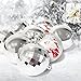 32ct Christmas Ball Assorted Pendant Shatterproof Ball Ornament Set Seasonal Decorations with Reusable Hand-help Gift Boxes Ideal for Xmas, Holiday and Party(32ct, Silver)