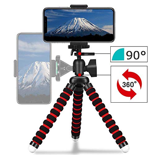 Handy Stativ, Mini Flexible Octopus Smartphone Reise Stativ Selfie Stick mit Bluetooth Fernauslöser,360°Rotation Handy… – Bild 8