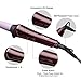 Dularf Curling Wand 1-1.5inch Tourmaline Hair Curling Iron with Ceramic Coating Hair Wand with Barrel Cool Tip Fast Heating Adjustable Temp. Auto Shut Off included Heat Resistant Glove