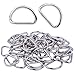 BronaGrand Pack of 50 Metal Nickel Plated D Ring (1inch) primary