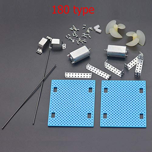 Bluemoona 2 Package - RC Module Hobby Remote Control Boat Propeller Watercraft Dual Motor Shaft DIY 180 Type Blue Base Plate