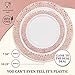 120PCS Stunning Lace Design Rose Gold Plastic Plates | Class Up Any Wedding, Birthday or Event With Our Rose Gold Disposable Plates | Rose Gold Party Plates | Rose Gold Plates Party Supplies