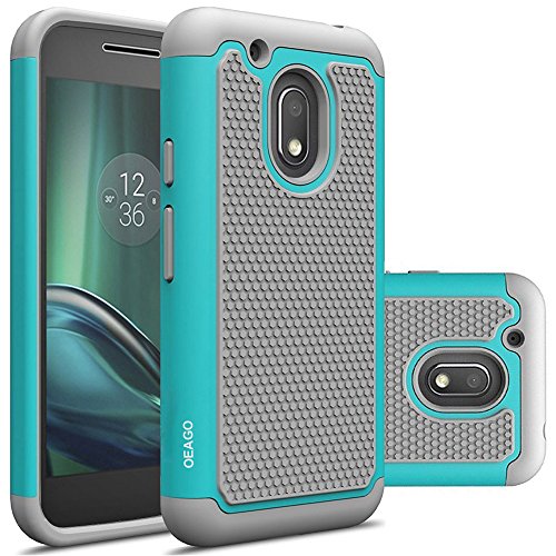 Moto G Play Case, OEAGO Moto G4 Play Case Cover Accessories [Shockproof] [Impact Protection] Hybrid Dual Layer Defender Protective Case Cover for Motorola Moto G Play / Moto G4 Play - Mint