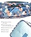 Vercord 7 Set Travel Packing Organizers Cubes Luggage Suitcase Organizer Bags Clothes Underwear Cube Shoe Pouch Pack Blue Flower