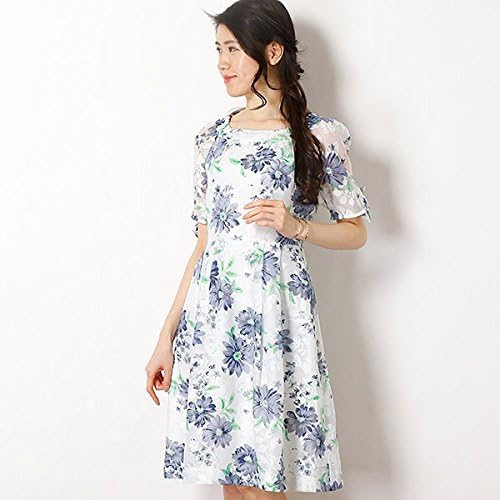 Amazon カールパークレーン Karl Park Lane オパールプリントギャザー袖ワンピース 78ネイビー 5 Ss ワンピース チュニック 通販