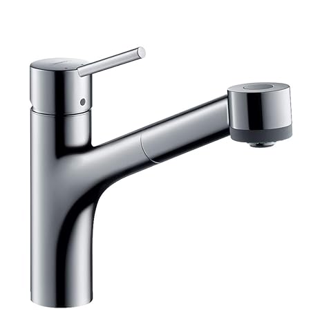 hansgrohe Talis S Einhebel-Küchenmischer, Komfort-Höhe 165mm mit ausziehbarer Brause, chrom
