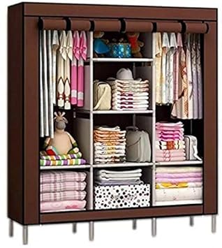 Anva Virgin Durable Plastic Connectors Cabinet Collapsible Wardrobe (Multicolour)
