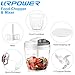 URPOWER Easy Pull Food Chopper Vegetable chopper, 5 Blades Powerful Manual Hand Held Chopper/Mincer/Blender to chop Onions, Garlics, Boneless Meats, Herbs, Fruits and for Salsa/Salad/Pizza/Pesto/Puree