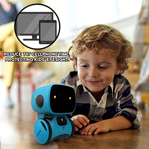 GILOBABY-Robot-Toys-STEM-Toys-Talking-Interactive-Voice-Controlled-Touch-Sensor-Smart-Robotics-with-Singing-Dancing-Repeating-Speech-Recognition-and-Voice-Recording-Gift-for-Kids-Age-3-Blue