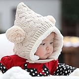 Xiaonibang Hy08 Baby Toddler Kids Cute Hat Wool Knitted Winter Warm Cap (Beige)