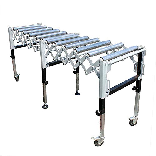 Oasis Machinery T1732L Flexible Gravity Roller Conveyor Height 940mm