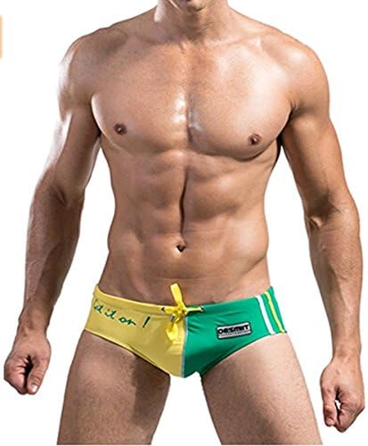 JXUFUFOO Men's Swim Trunks Briefs Boxer Swimwear with Front Tie