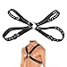 iiniim Men's Adjustable Leather Body Chest Harness Belt (Black X-Shape, One Size)