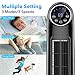 Oscillating Tower Fan - 48 Inch Quiet Tower Fan with 3 Speeds & 3 Breeze Modes, Automatic Shutoff Timer, Black Remote Control Tower Fan for Whole Room Cooling, Quiet and Space Saving