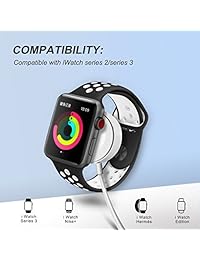 maxjoy Apple cargador de reloj 6.6 pies   Apple Watch magnético cable de carga para iWatch y 42 mm. Con cable de carga 6.6 pies 6.6 foot, Apple Watch Series 2 3 [Apple MFI certificado], color blanco
