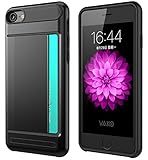 VAKO iPhone 8 7 Wallet Case Card Holder Cover Impact Resistant Credit Card Holder Case for iPhone 8 7 4.7 inch (Black)