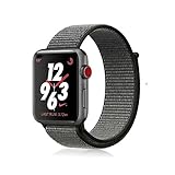 VATI Watch Sport Loop Band, Hook and Loop Fastener Adjustable Closure Wrist Strap Lightweight Breathable Nylon Replacement Band for Apple Watch Nike+, Series 3/2/1, Sport, Edition (42MM, Dark Olive)