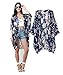 Vintage Women Girls Floral Print Long Loose Kimono Jacket Coat Cardigan Blouses