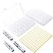 Aneco 2 Pack 28 Slots Diamond Painting Embroidery Box Diamond Painting Accessory Storage Box with 110 Pieces Craft Label Marker Sticker (2)