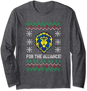Unisex For the alliance long sleeve shirt sylvanas windrunner wow Medium Dark Heather