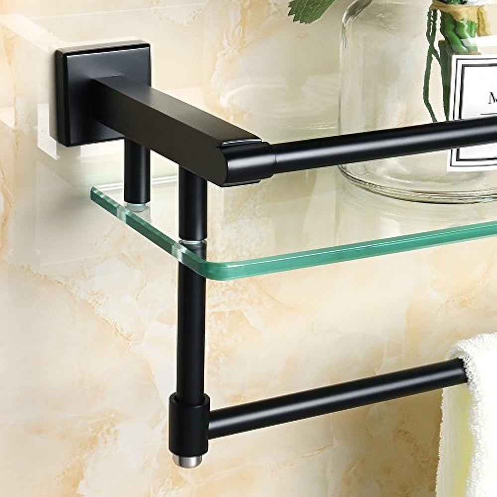 GY9000B Glass Shelf SUS 304 Stainless Steel Bathroom With Towel Bar/Rail Shower 2819844552495