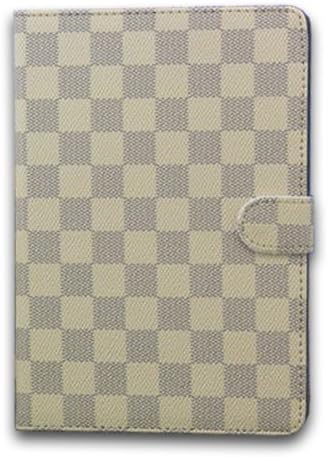 Luxury Grid Design PU Leather Case Cover Stand for Apple iPad Mini 7.9 inch Tablet White