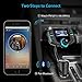 Comsoon Bluetooth FM Transmitter, Wireless in-car Radio Adapter Car Kit with Quick Charge 3.0 + 5V/2.4A Smart IC Dual USB Car Charger, 1.80 Inch LCD Display, TF Card Slot, AUX Input/Output