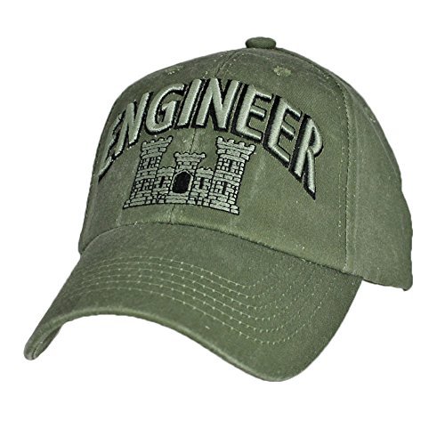 U.S. Army Corps of Engineers OD Green Baseball Cap, One Size Fits Most