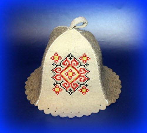 Rushnichok EASTER SALE VALENTINES GIFT SAUNA HAT Red Black Embroidery Ukrainian Vyshyvanka Banya